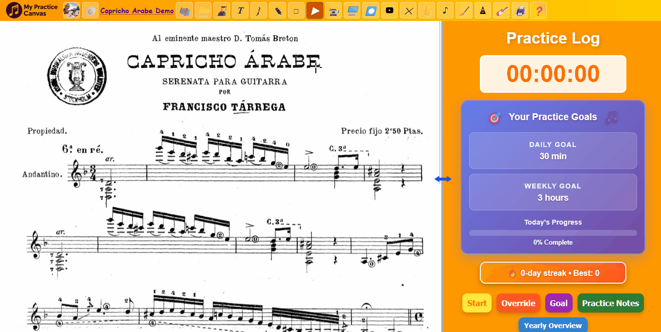 Demo: Record video feedback on sheet music