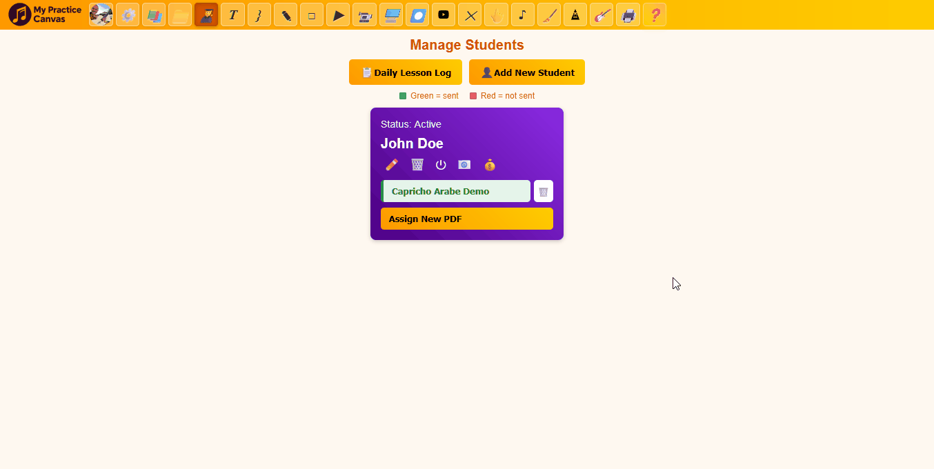 Demo: Track student progress and studio overview